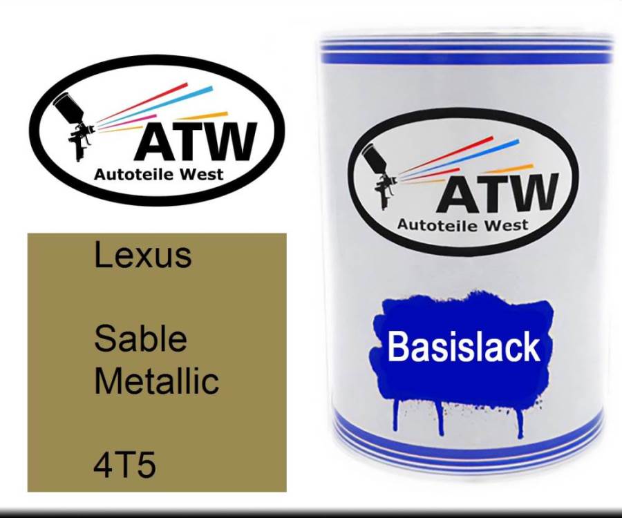 Lexus, Sable Metallic, 4T5: 500ml Lackdose, von ATW Autoteile West.